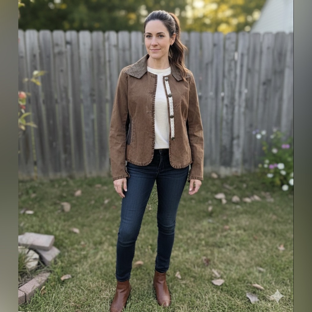 Free people Brown Quilted Women's Jacket size S
